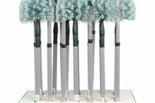 Display cobweb duster synthetic fibres with telescopic handle 130cm